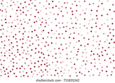 Background with Pink glitter, confetti. Randomly, chaotic polka dots, circles, round small-scale Festive design. Bright festival pattern for party invites, wedding, cards, phone Wallpapers Vector