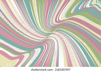 Background with pink and green stripes and dots. Simple overall design. For cards, wallpapers, Backdrops. Vector