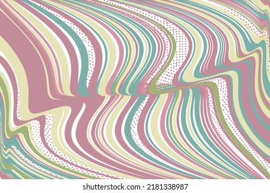Background with pink and green stripes and dots. Simple overall design. For cards, wallpapers, Backdrops. Vector
