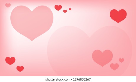 Background pink heart for Valentine's day letter