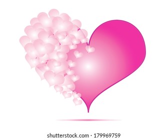 background with pink hearts