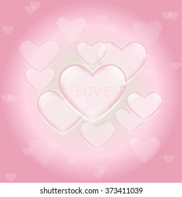 background with pink hearts