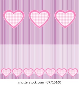 Background with pink hearts. Vector illustration. eps10