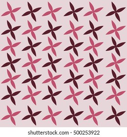 Background of pink and maroon flowers on pink background