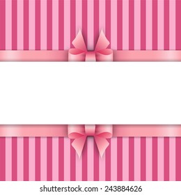 Background with pink ribbons 