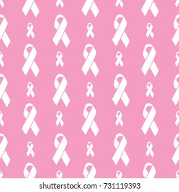 Background of pink ribbons. Vector illustration. Breast cancer.
