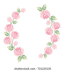 Background with pink roses