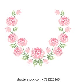Background with pink roses