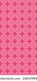 Fondo rosa raya rosa en color círculo. Mosaico sin patrón redondeado Anuncio rosa