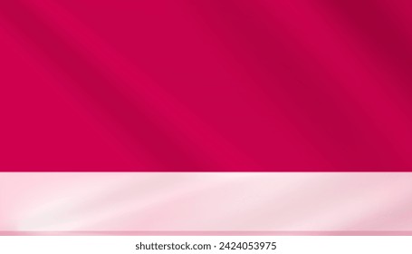Background Pink Studio with shadow on wall,Empty room with monochromatic spot light and shadow on floor.Vector Minimal 3d banner for product presentation,Backdrop realistic template with copy space