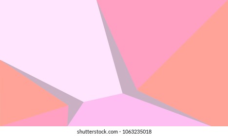 background in pink tones of different shapes