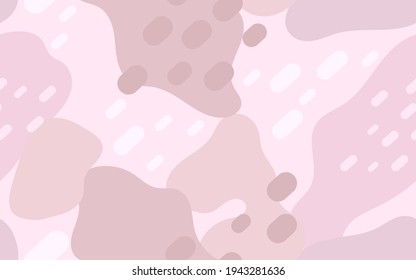 Background in pink. Vector seamless long trendy pattern with spots.