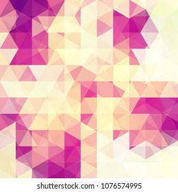 Background of pink, white geometric shapes. Abstract triangle geometrical background. Mosaic pattern. Vector EPS 10. Vector illustration