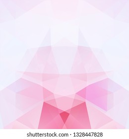 Background of pink, white geometric shapes. Mosaic pattern. Vector EPS 10. Vector illustration