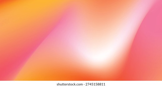 background Pinkcore orange fluid wave gradient landing page. Rose and yellow modern flow bland shape.