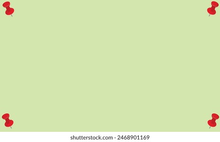 background pinned red pushbutton with curled corner, ready for your message. Vector illustration. Isolated on white background. Front view. Top view. Close up.