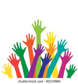 Background with place for text and the silhouette of the hands.