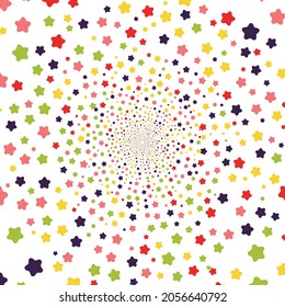 A background with place for your content. Black hole colorful. Abstract background. Stars geometric, stars background. Stars Hipster. Abstract Psychedelic. Endless round tunnel. 