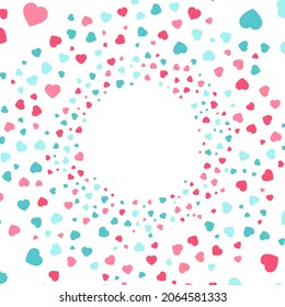 Hintergrund mit Platz für Ihre Inhalte. Schwarzes Loch bunt. Abstrakter Halbtonhintergrund. Hört geometrisch, Herzen Rahmenhintergrund. Hört Hipster. Abstrakte Psychedelik. Unendlicher Rundtunnel. 