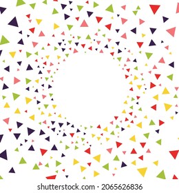 A background with place for your content. Black hole colorful. Abstract halftone background. Triangle geometric, triangle frame background. Triangle Hipster. Abstract Psychedelic. Endless round tunnel