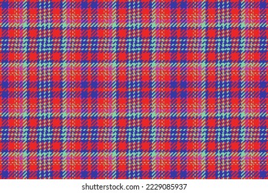 Background plaid fabric. Pattern textile texture. Check seamless tartan vector in pink and orange colors.