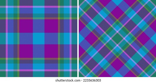 Tartán de fondo trenzado. Patrón textil de tejido. Vector de comprobación de textura sin inconvenientes en conjunto.