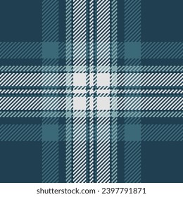 Background plaid tartan of textile texture check with a fabric pattern vector seamless in cyan and sterling silver colors.