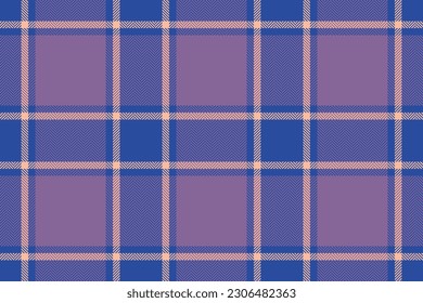 Tartán de fondo trenzado. Ropa de verificación de vectores. Patrón textil de textura sin fisuras en colores rojo y azul.