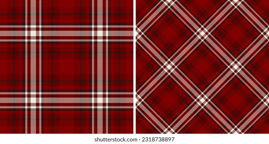 Background plaid texture of check fabric seamless with a vector tartan pattern textile set in wedding colors.