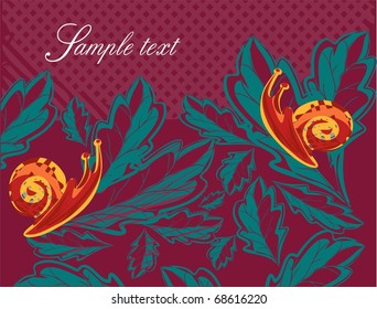 background with plants and snails