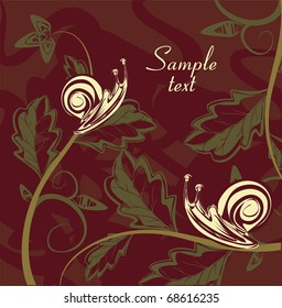 background with plants and snails