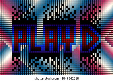 Background play pixel with texture gradient for music or game