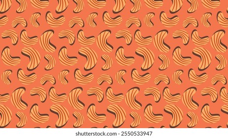 Background Playful and Cute Pattern with Organic Abstract Forms