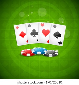 Background playing cards and chips