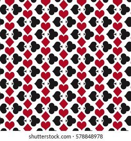 Background With Playing Cards Symbols Vector
