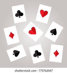 Background with playing cards. Vector illustration