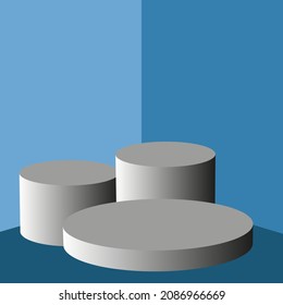 Background podium design 3D vector