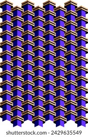 The background with the pole motif is blue