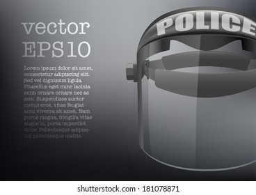 Background of Police protect mask. Vector illustration. Mask protection