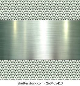 Background, polished metal texture, vector.