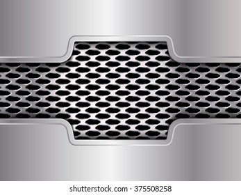 Background, polished metal texture, vector. Web design element. Metal Grid