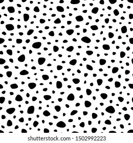 Background polka dot. Seamless pattern. Random dots, circles, animal skin. Design for fabric, wallpaper. Irregular random abstract texture with dots. Modern stylish texture. Repeating graphic backdrop svg