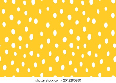 Background polka dot. Seamless pattern. Random dots, circles, spots, stains. Design for fabric, wallpaper. Irregular random abstract vector texture. Repeating graphic backdrop.