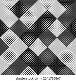 Background with polka dots and black and white tones