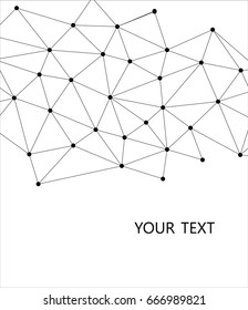 Background Polygonal Element. Abstract 3D Object with Thin Lines