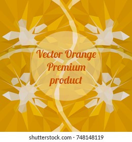 background with a polygonal orange