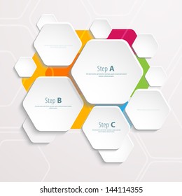 Background polygons cut paper- design template. Vector illustration for your business presentation