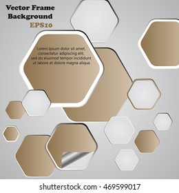 Background polygons cut paper- design template. Vector illustration for your business presentation