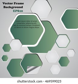 Background polygons cut paper- design template. Vector illustration for your business presentation