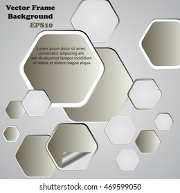 Background polygons cut paper- design template. Vector illustration for your business presentation